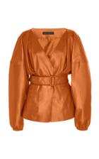Moda Operandi Sally Lapointe Belt-accented Leather Blouse Size: Xs