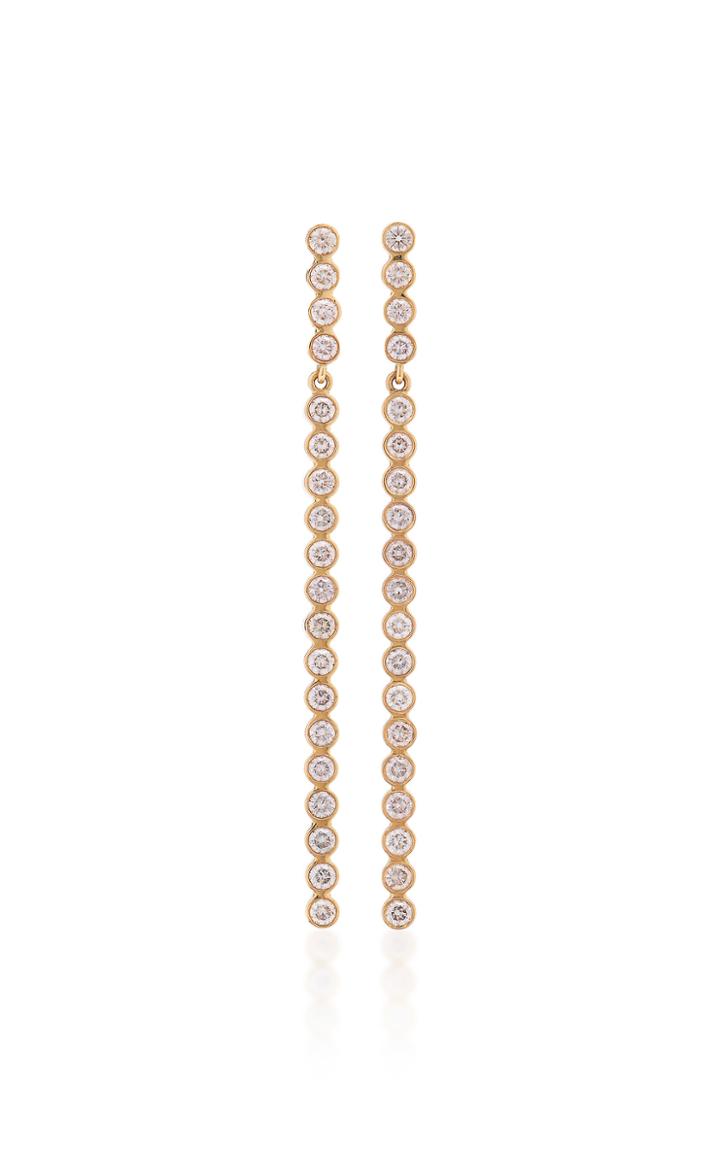 Elena Votsi Line Earrings With Diamonds