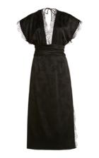 Moda Operandi Dundas Lace-trimmed Butterfly Jacquard Midi Dress