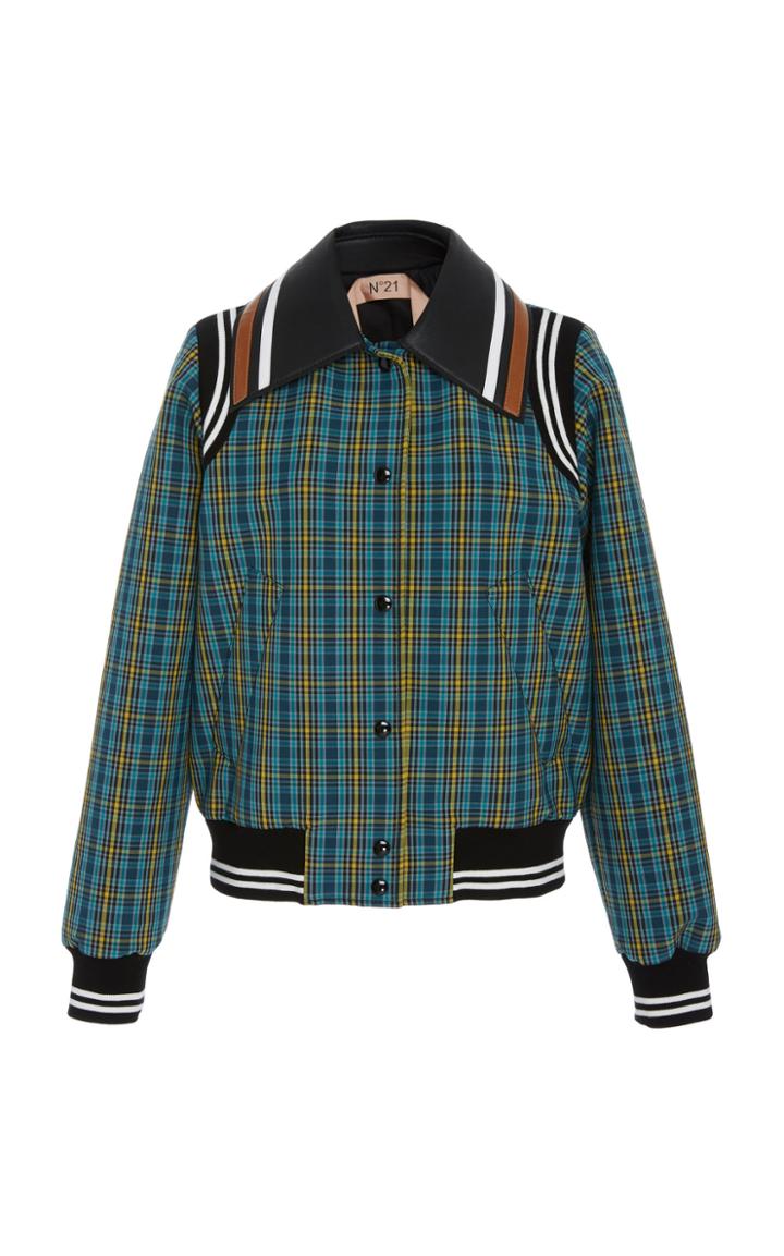 N 21 N&deg;21 Plaid Bomber Jacket
