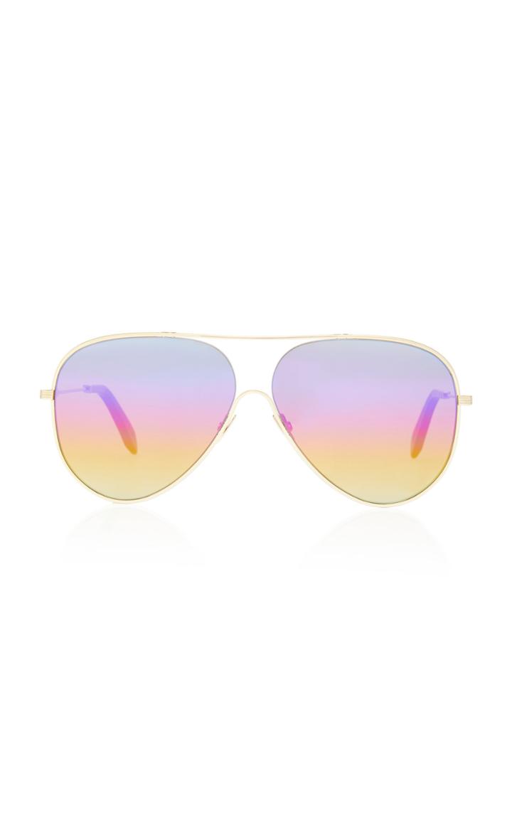 Victoria Beckham Loop Aviator-style Metal Sunglasses