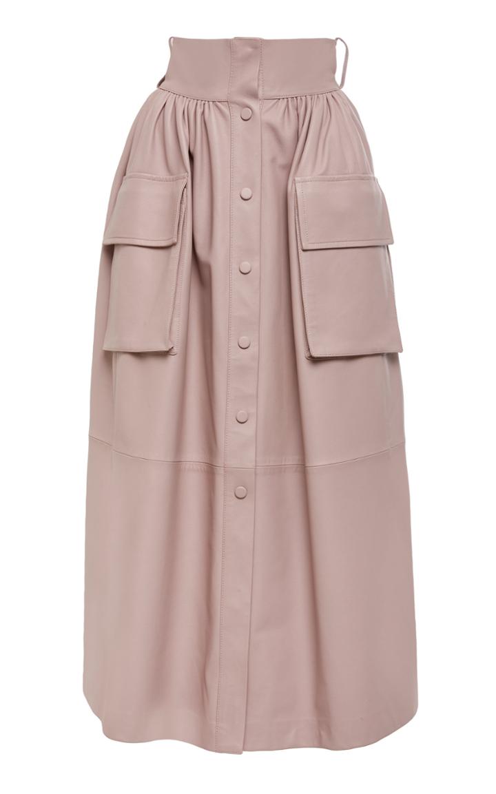 Zimmermann Unbridled Leather Drover Skirt