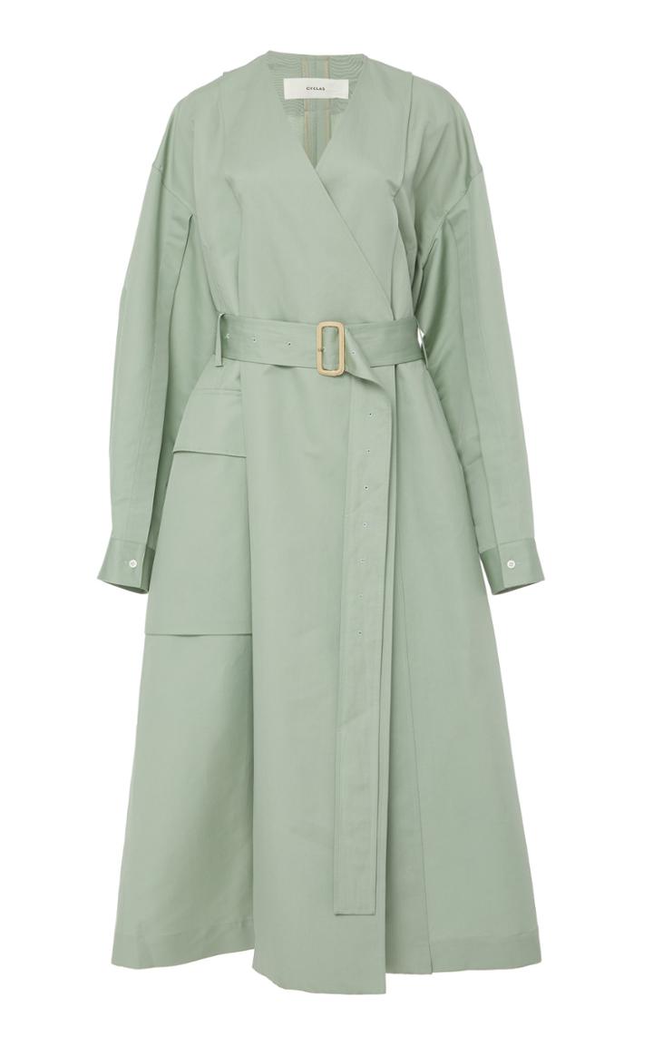 Cyclas Cotton Silk-blend Belted Midi Dress