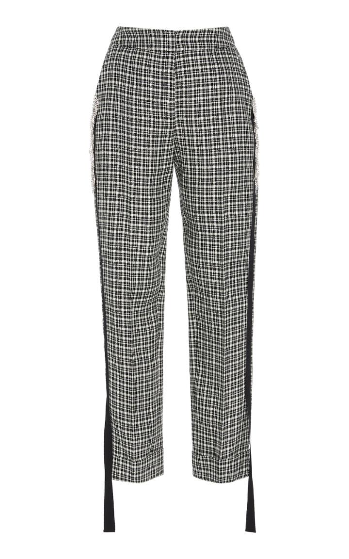 Moda Operandi Hellessy Angelo Organaza Paneled Plaid Top Size: 0
