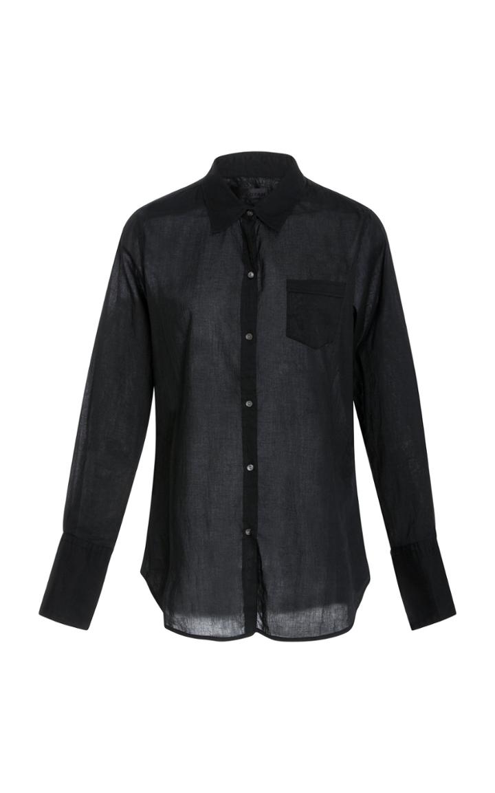 Nili Lotan Cotton Voile Button Up Shirt