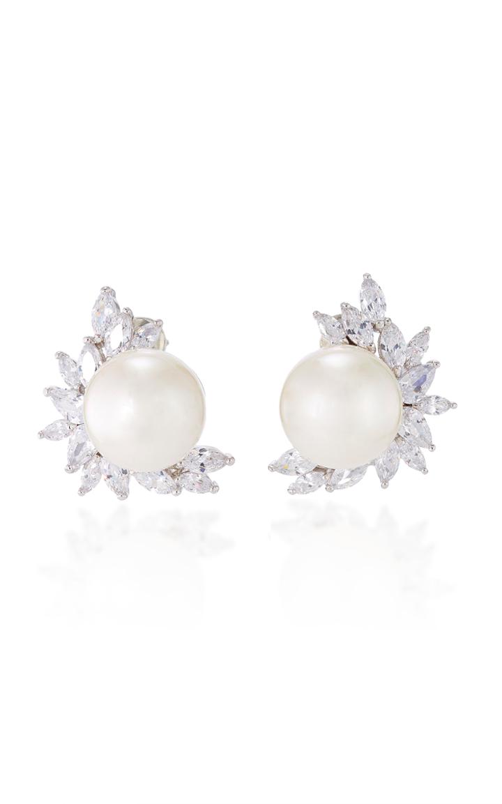 Fallon Cluster Marquis Pearl Stud