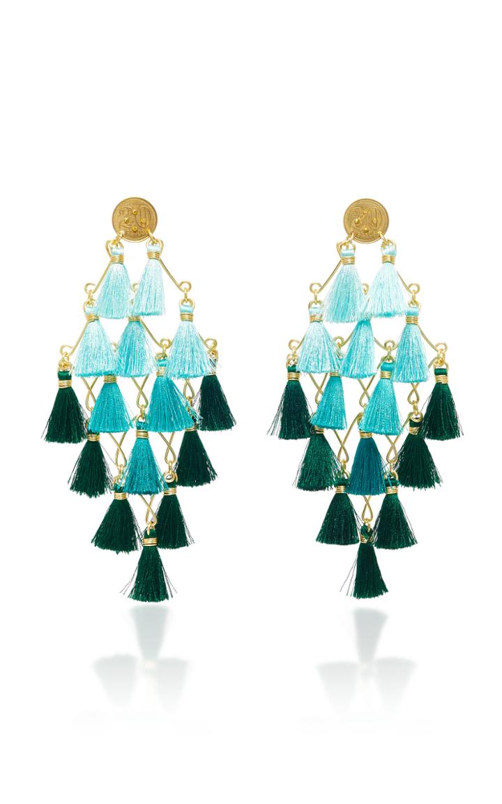 Mercedes Salazar Lluvia De Verde Earrings