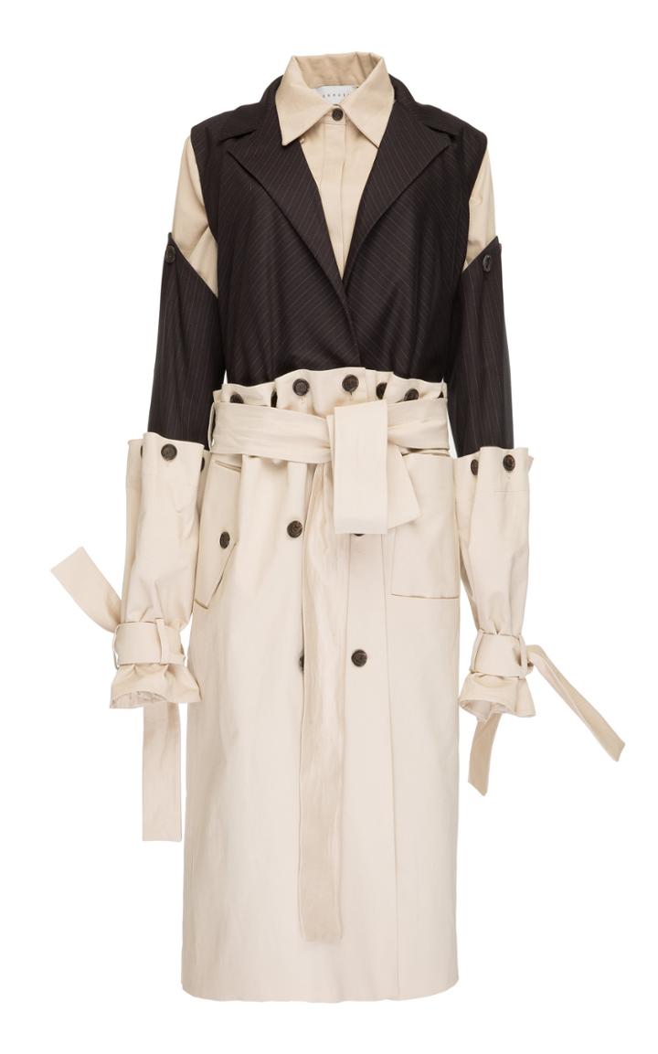 Babukhadia Contrast Deconstructed Trench Coat