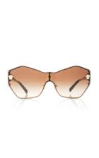 Versace Hexagon-frame Metal Sunglasses
