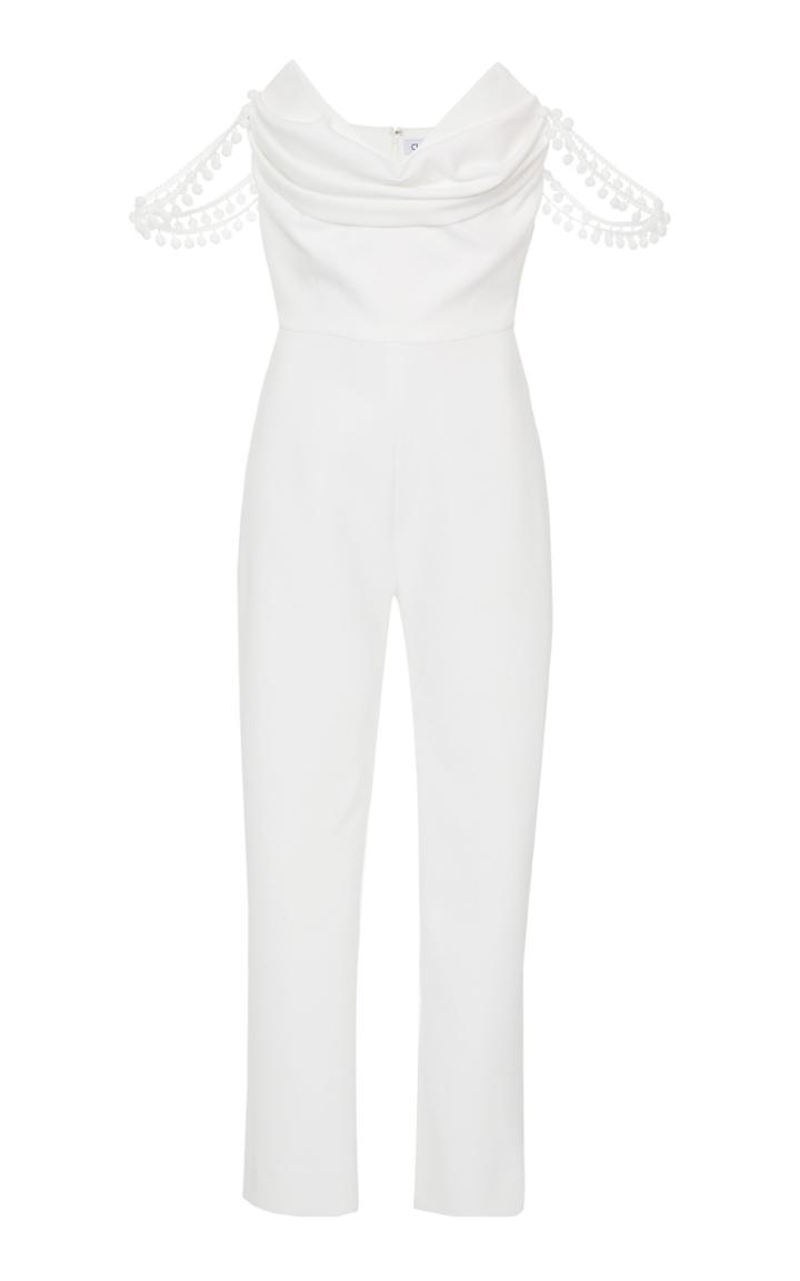 Cushnie Pom-pom Crepe Jumpsuit