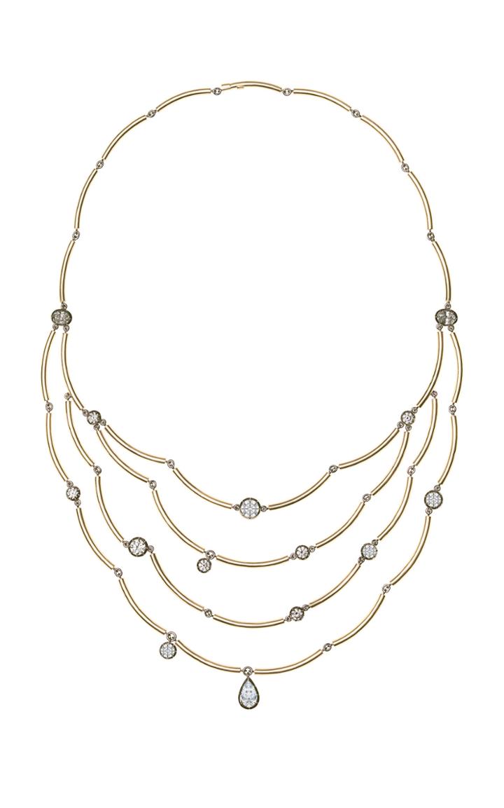 Jessica Mccormack Chi Chi Four Row Fine Necklace