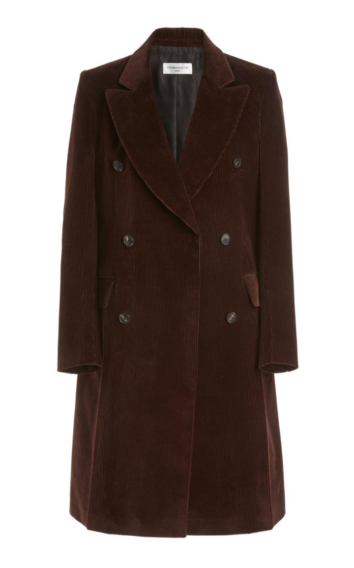 Moda Operandi Victoria Beckham Corduroy Double-breasted Coat