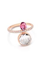 Moritz Glik Pink Sapphire And Diamond Kaleidoscope Shaker Ring