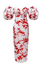 Moda Operandi Rasario Printed Satin Corset Dress Size: 36
