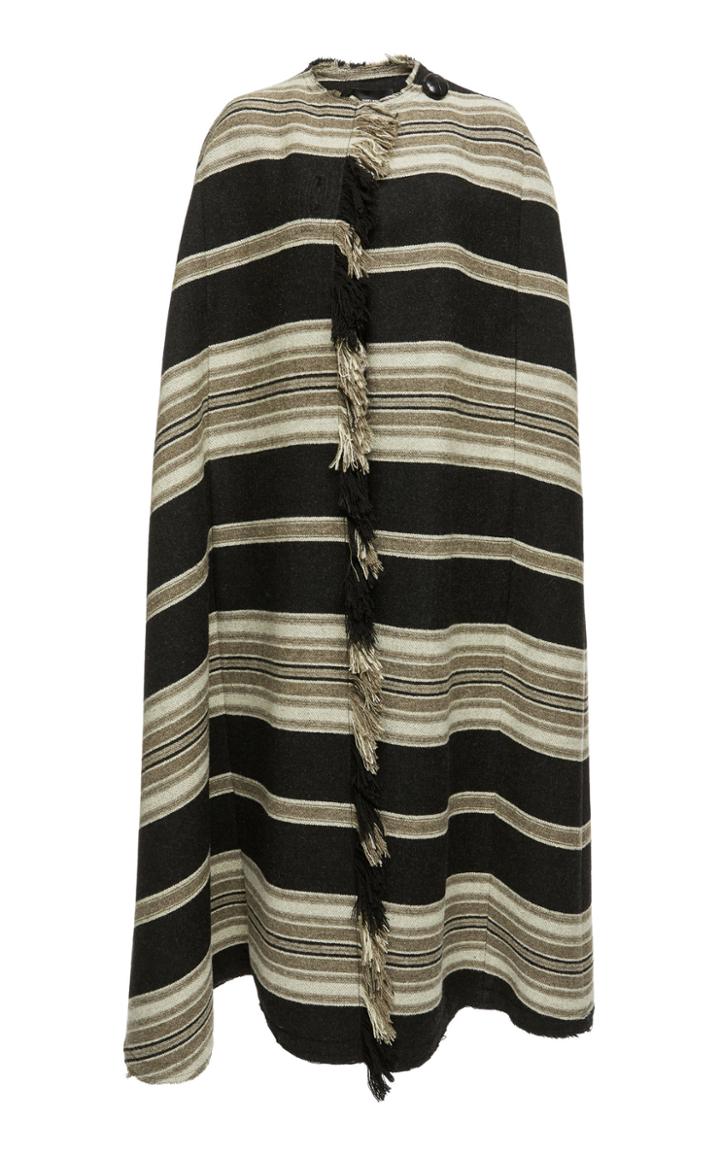Isabel Marant Huan Striped Wool-blend Cape