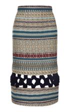 Razan Alazzouni Knee Length Tribal Print Skirt
