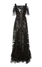 Elie Saab Off The Shoulder Ruffle Gown
