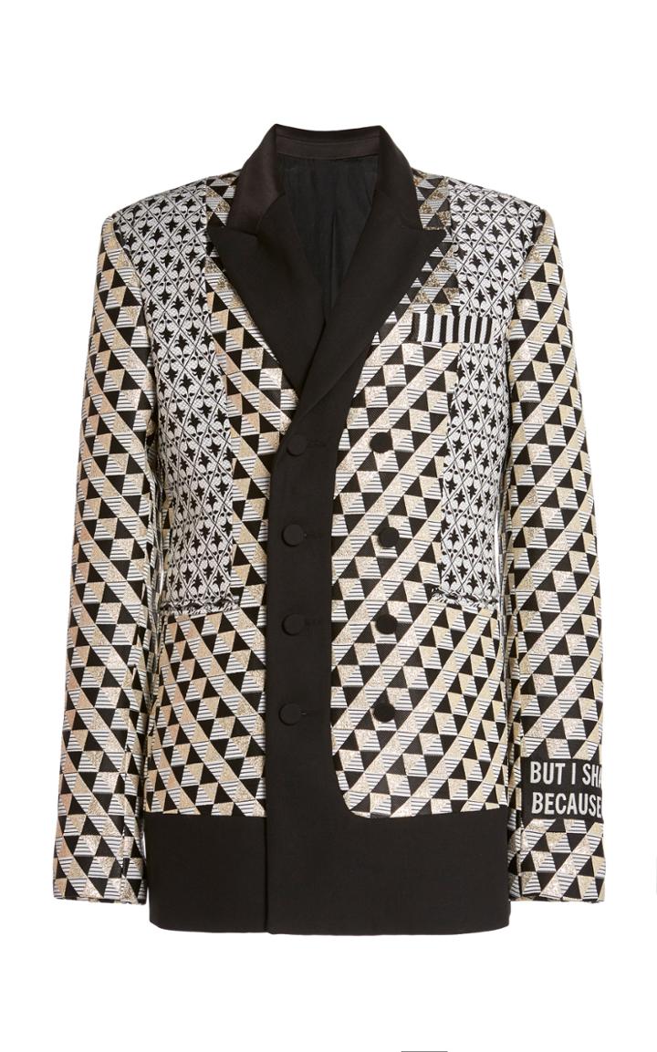 Moda Operandi Haider Ackermann Geometric Print Double Breasted Jacket