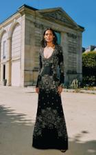 Moda Operandi Cucculelli Shaheen Crystal Medallion Embroidered Silk Gown