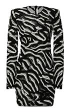 Moda Operandi Naeem Khan Sequin-embellished Zebra-printed Chiffon Midi Dress Size: 2