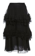 Rochas Pleated Chiffon Skirt