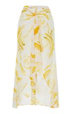 Moda Operandi Cult Gaia Sora Printed Cotton-silk Midi Skirt Size: Xs