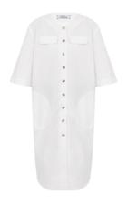Ksenia Schnaider Knee Length Striped Shirt Dress