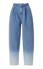 Eron Tura Quilted Ombre Mid-rise Wide-leg Pants