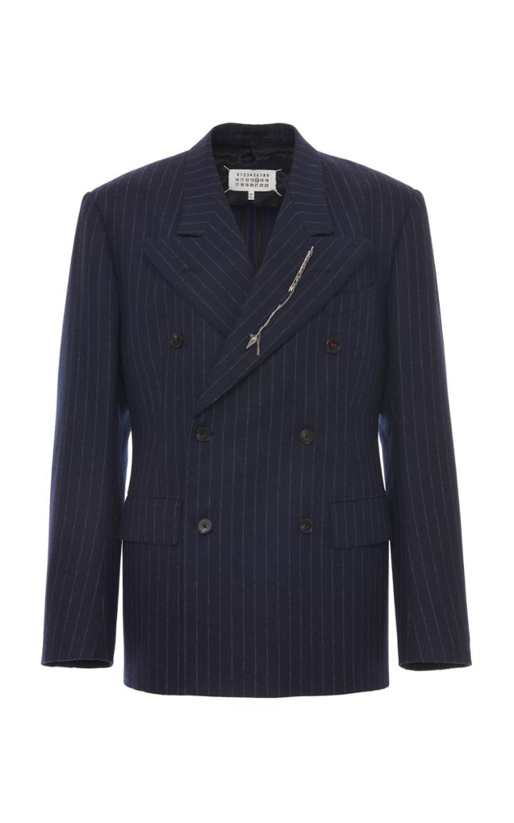 Moda Operandi Maison Margiela Striped Wool Blazer Size: 38
