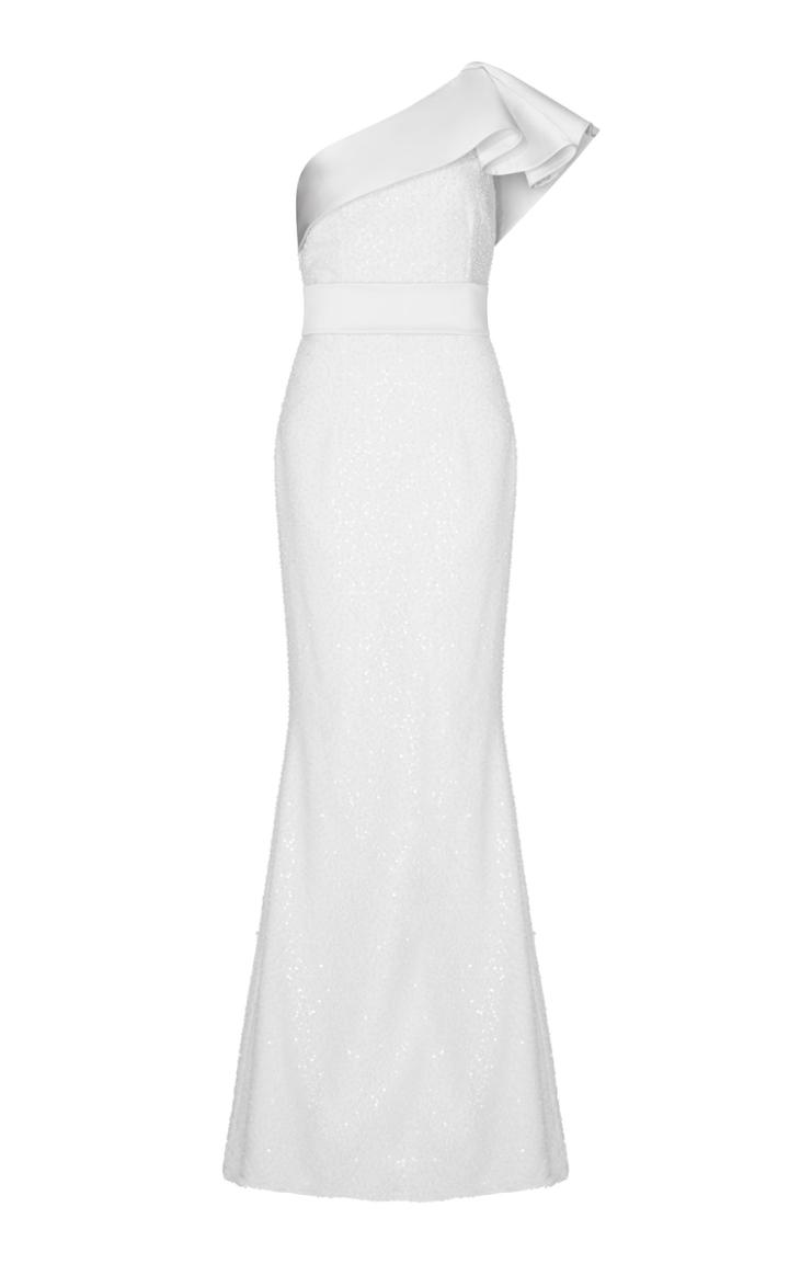 Moda Operandi Safiyaa Mercedes Sequin Beaded Mesh Gown