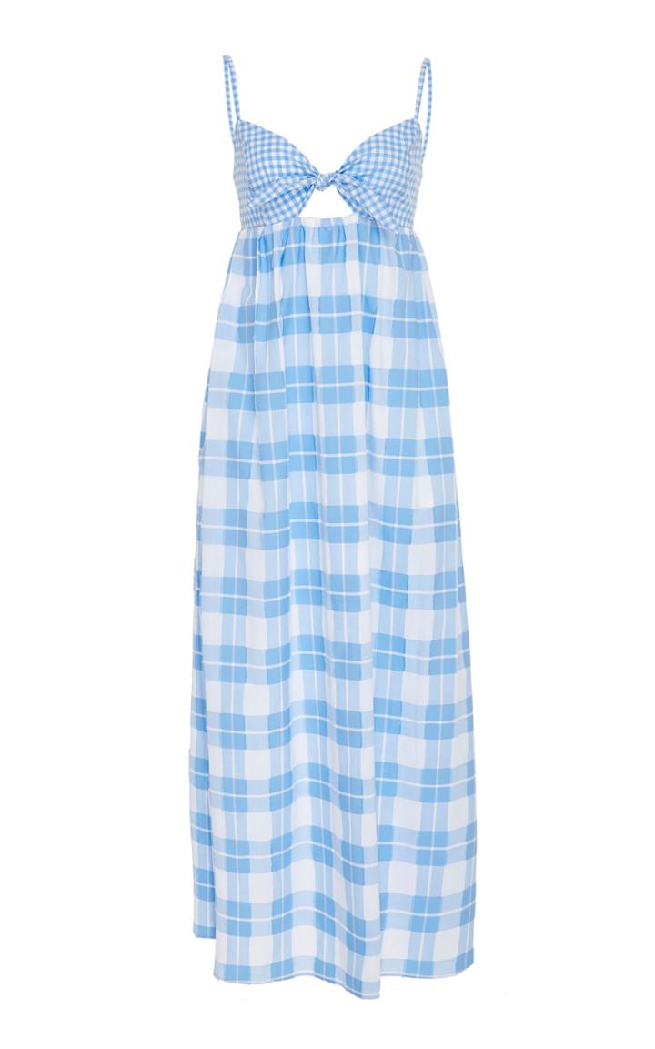 Sara Roka Taby Plaid Maxi Dress