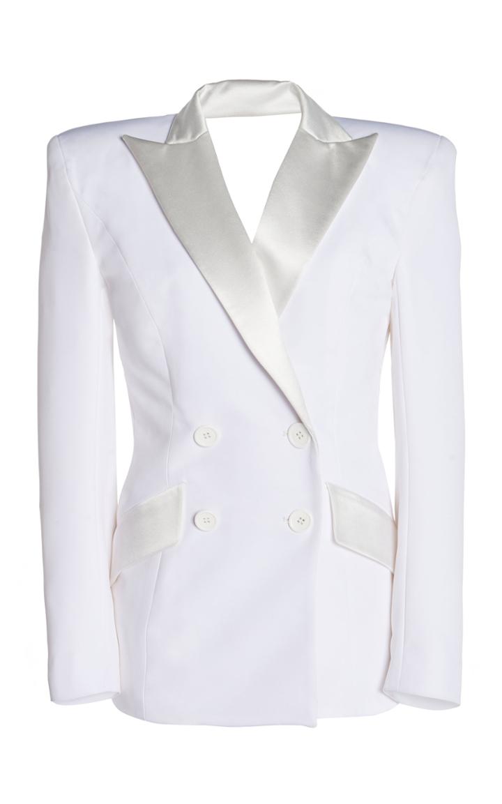 Moda Operandi Monot Open-back Satin Blazer