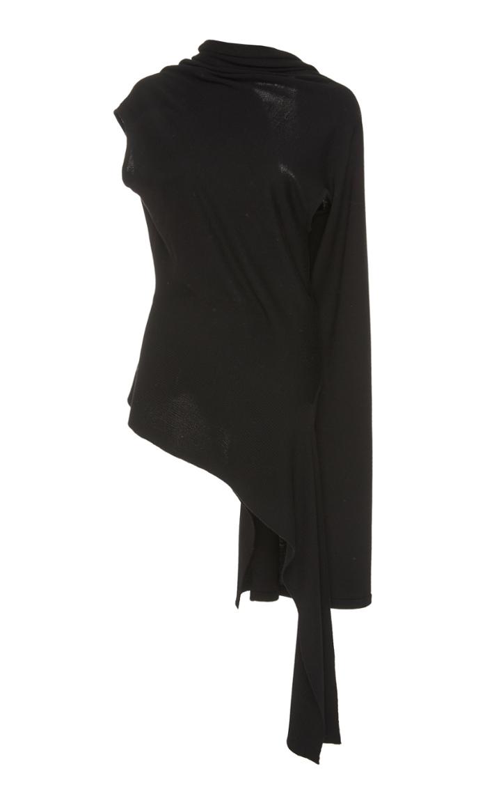 Monse Draped Shoulder Merino Wool Top