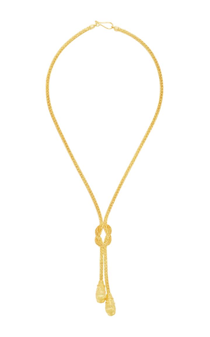 Ilias Lalaounis 18k Gold Hercules Knot And Lions Heads Necklace
