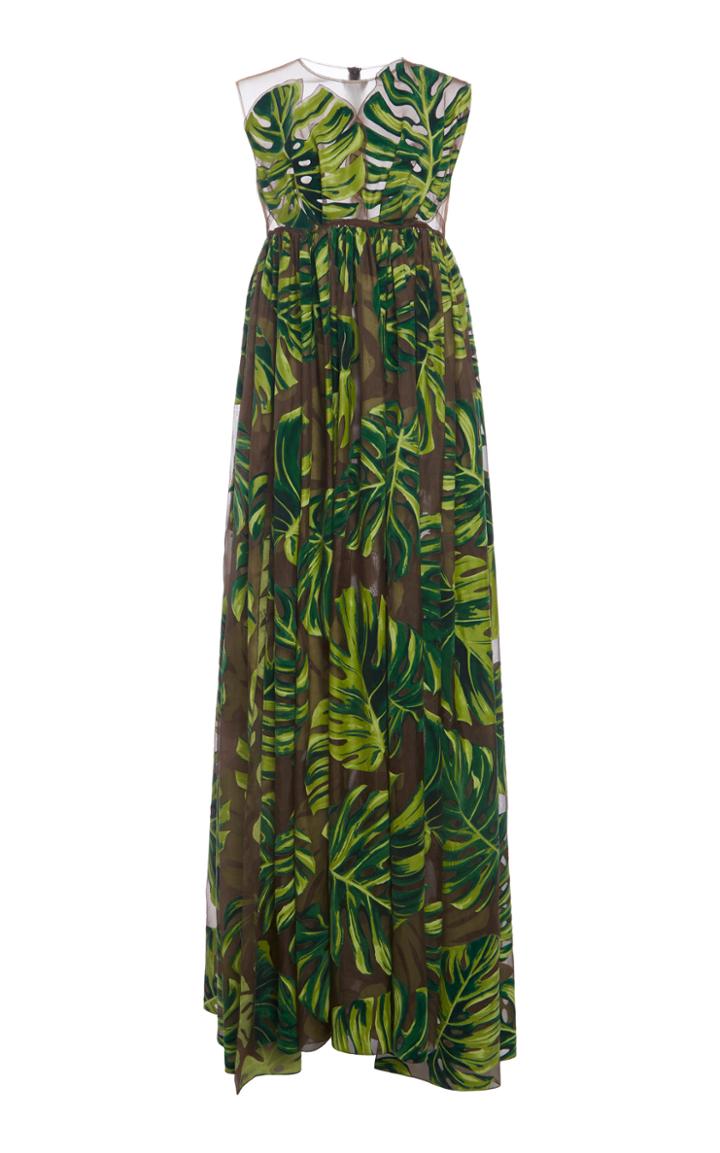 Moda Operandi Dolce & Gabbana Pleated Organza Maxi Dress Size: 38