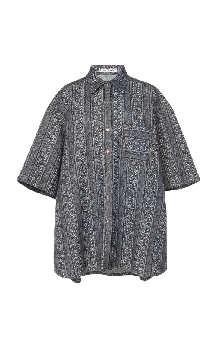 Acne Studios Sharis Den W Indigo Cotton Shirt