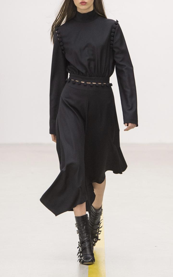 Matriel Asymmetrical Wool Button Dress