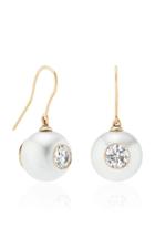 Moda Operandi W.rosado 18k Rose Gold Pearl Id Diamond Drop Earrings