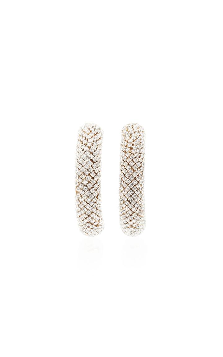 Rebecca De Ravenel Crystal-embellished Hoop Earrings