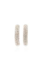 Rebecca De Ravenel Crystal-embellished Hoop Earrings