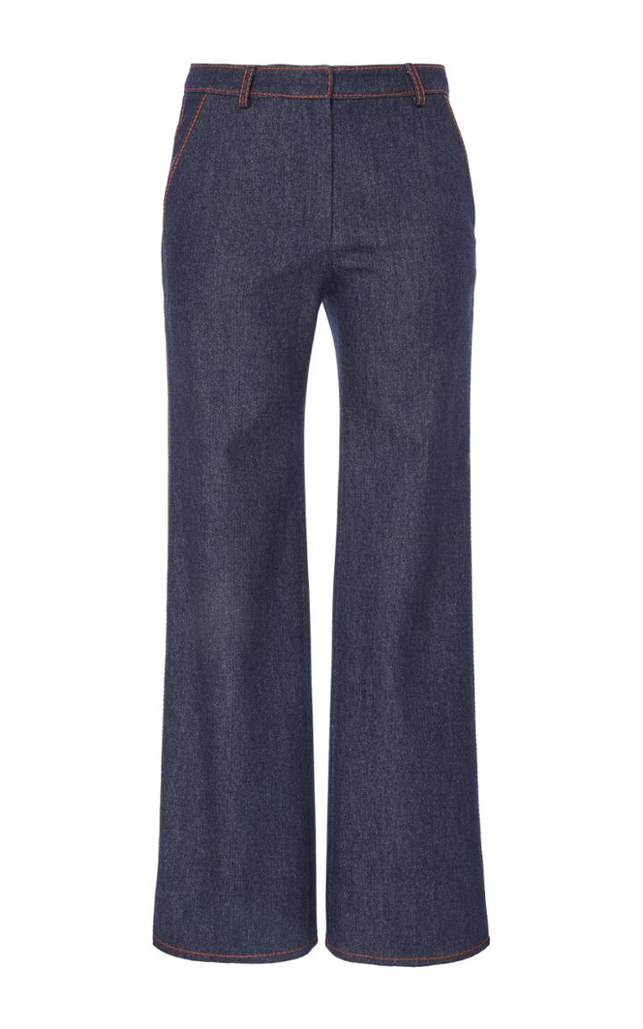 Agnona Denim Side Zip Trousers