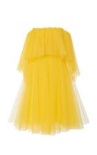 Carolina Herrera Off-the-shoulder Tulle Midi Dress
