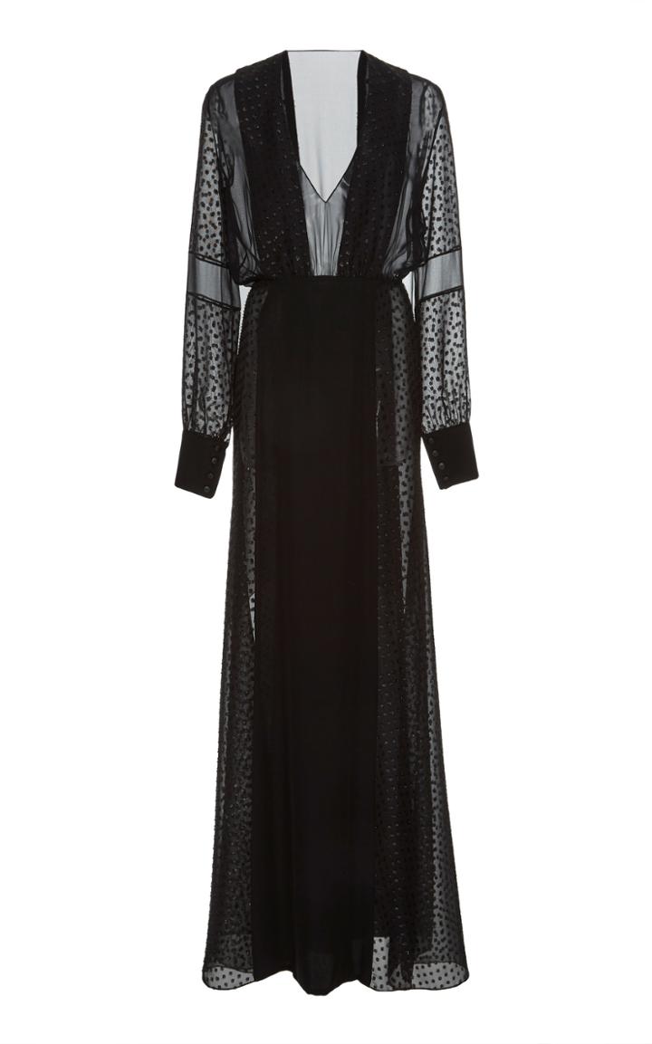 Sally Lapointe Chiffon Blouson Gown