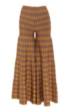 Pepa Pombo Topanga Gingham Flared Pants