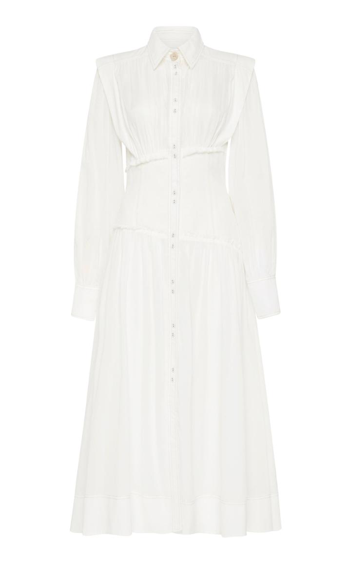 Moda Operandi Aje Utopia Cotton Midi Shirt Dress