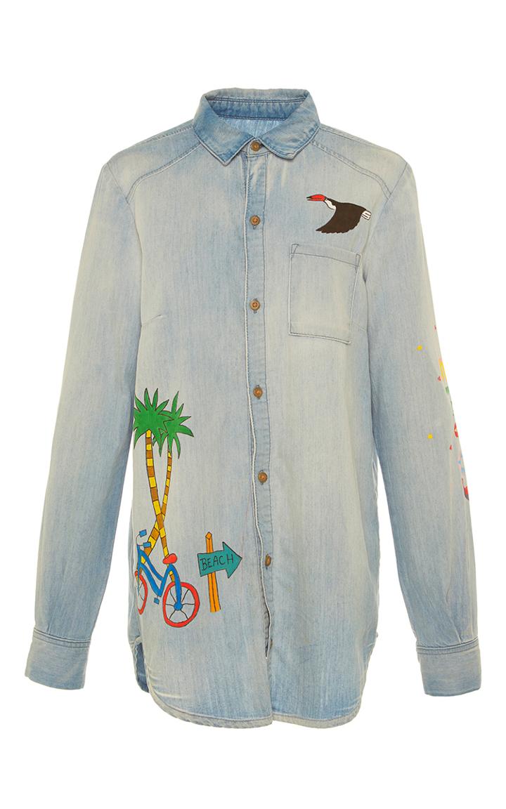 Mira Mikati Ice Cream Van Hand Painted Shirt