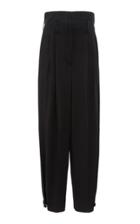 Givenchy High-waisted Pleated Crepe Pants