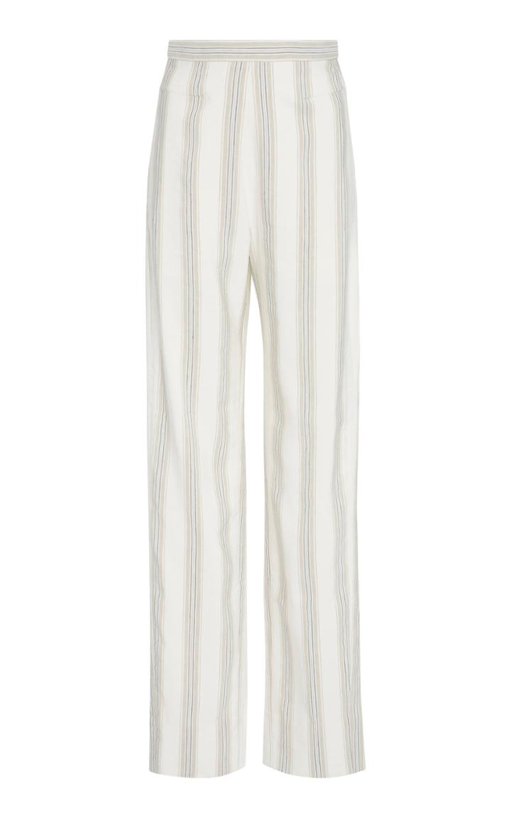 Noon By Noor Rickie Silk Blend Striped Pant