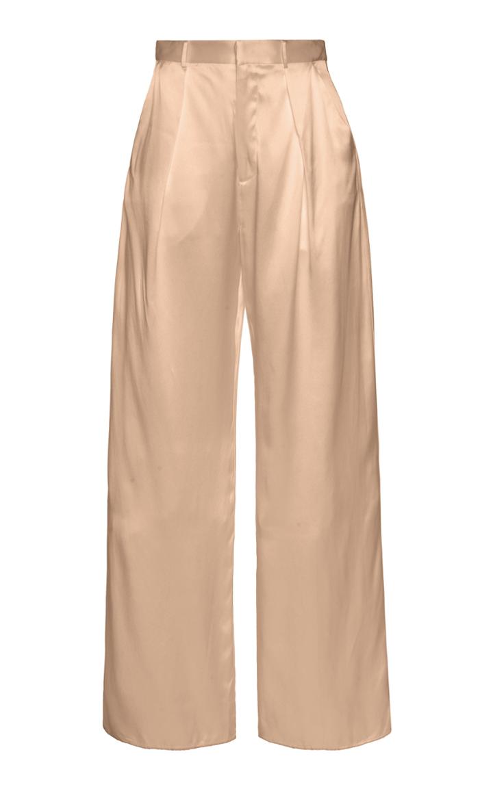 Moda Operandi Michael Lo Sordo Silk-satin Wide-leg Pants