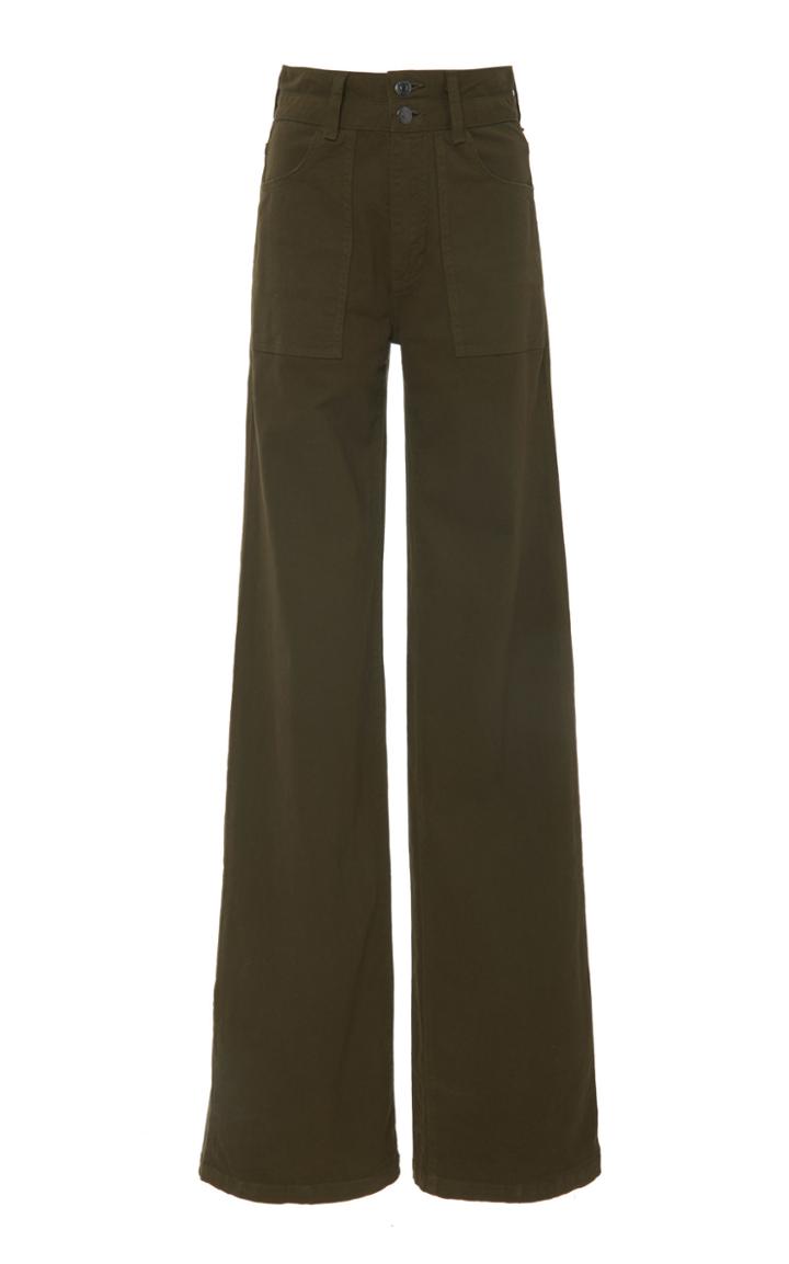 Veronica Beard Crosbie High-rise Wide-leg Chino Pants